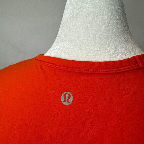 Lululemon Orange-Red Ruched Tee - Picture 3 of 7